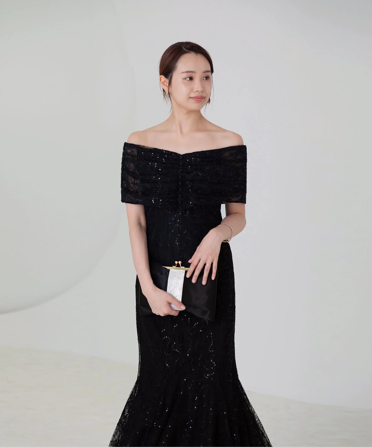 一部当日発送】2WAYレース花柄オフショルダーマーメイドワンピース結婚