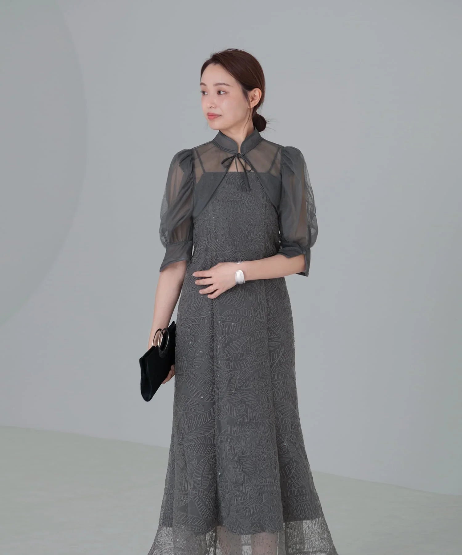 当日発送】スパンコールボタニカルマーメイドボレロ2WAYドレス