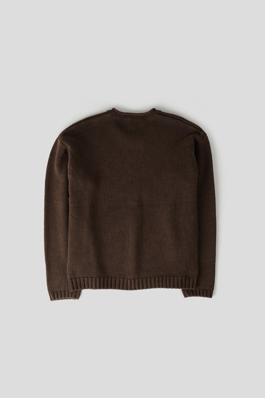 Stussy - BROWN EMBROIDERED V-NECK LOGO PULL – LE LABO STORE