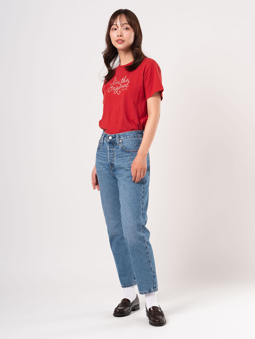 501® CROP ジーンズ ミディアムインディゴ – リーバイス®公式