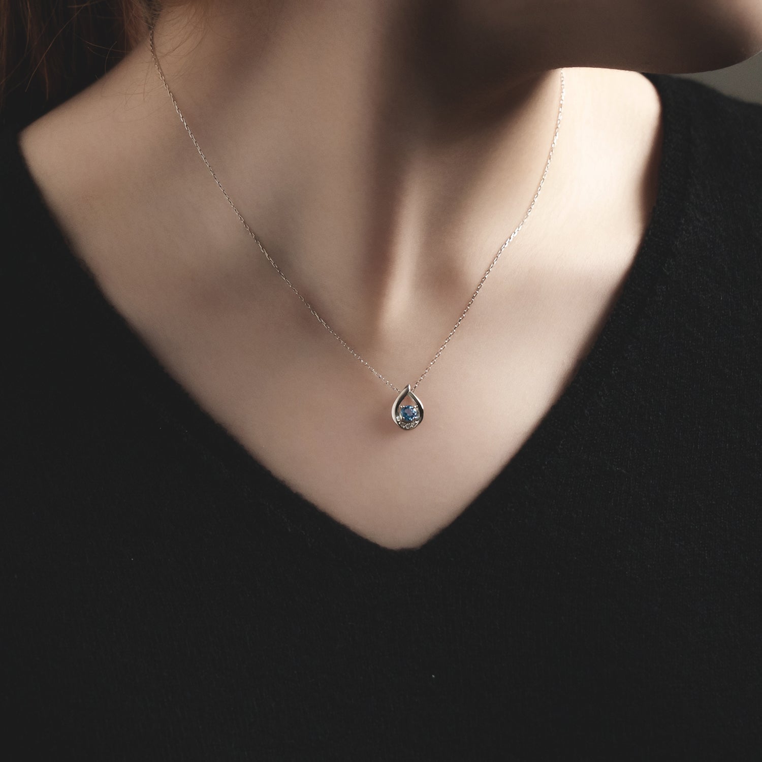 L&Co.(エルアンドコー)】ネックレス｜PT アクアマリン ネックレス （96