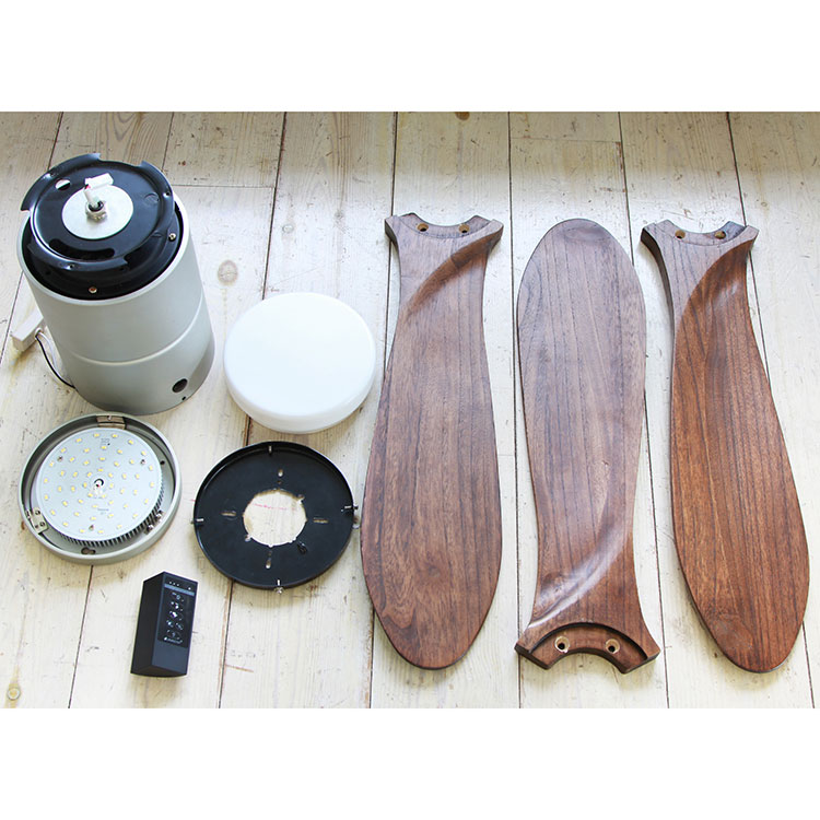 Modern Collection LED シーリングファン REAL wood blades (昼白色