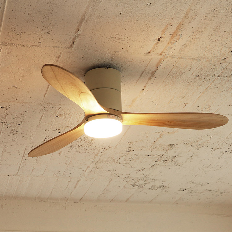 Modern Collection LED シーリングファン DCモーター REAL wood blades