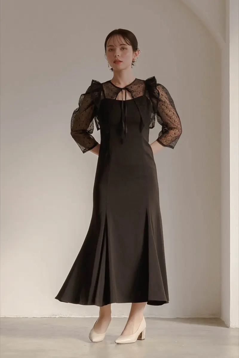 ブラックの2wayフリルボレロ付きドレス | Dorry doll | M | 結婚式