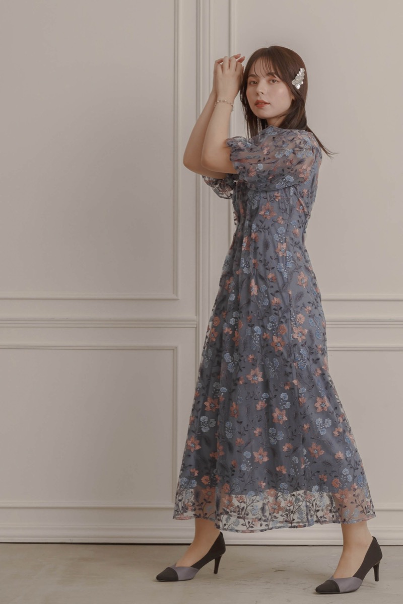 ブルーのブルーミーフラワードレス | Dorry doll | M | 結婚式