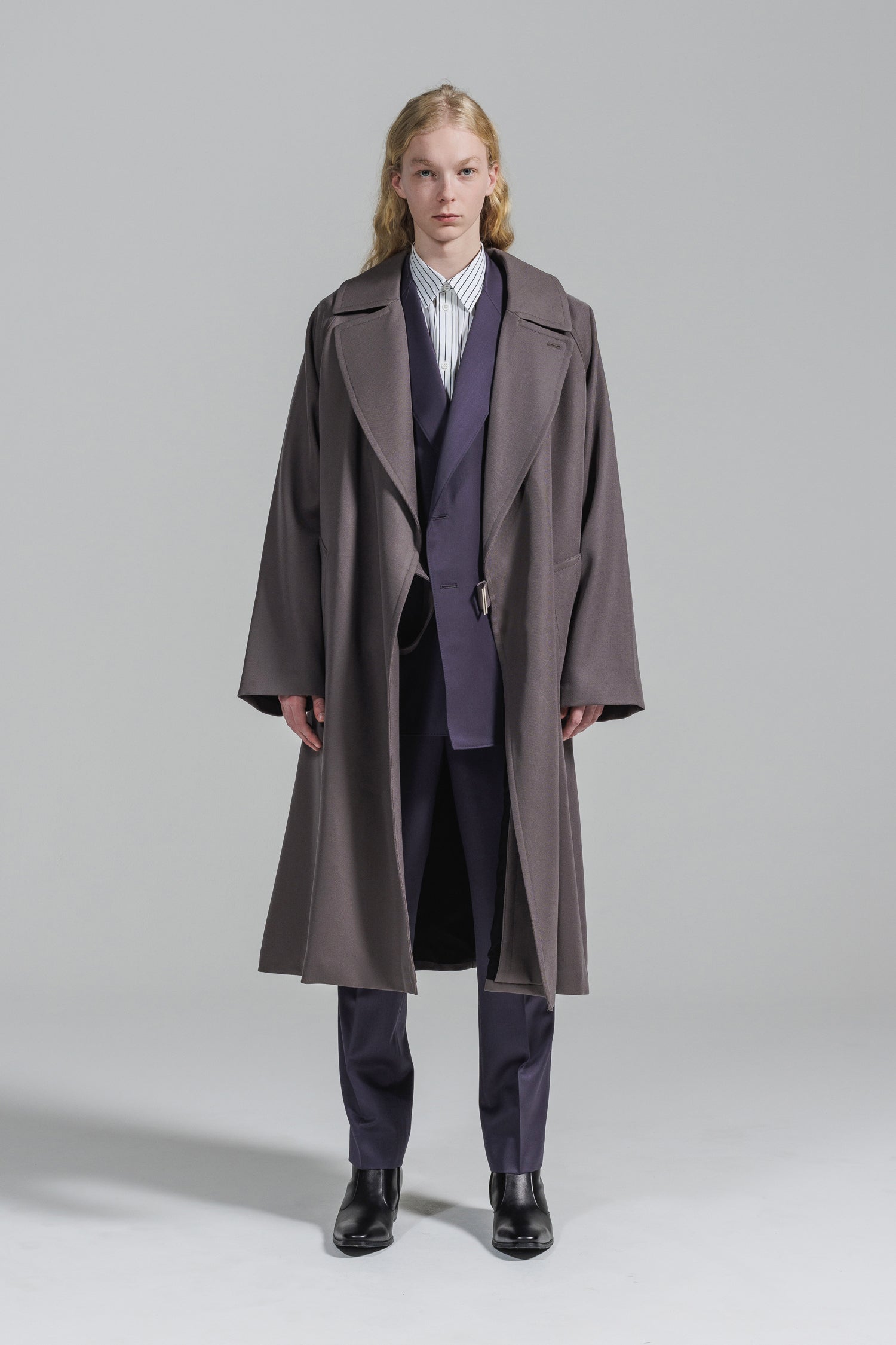 追加生産分] WOOL GABARDINE TIELOCKEN COAT | ウールギャバジンタイ