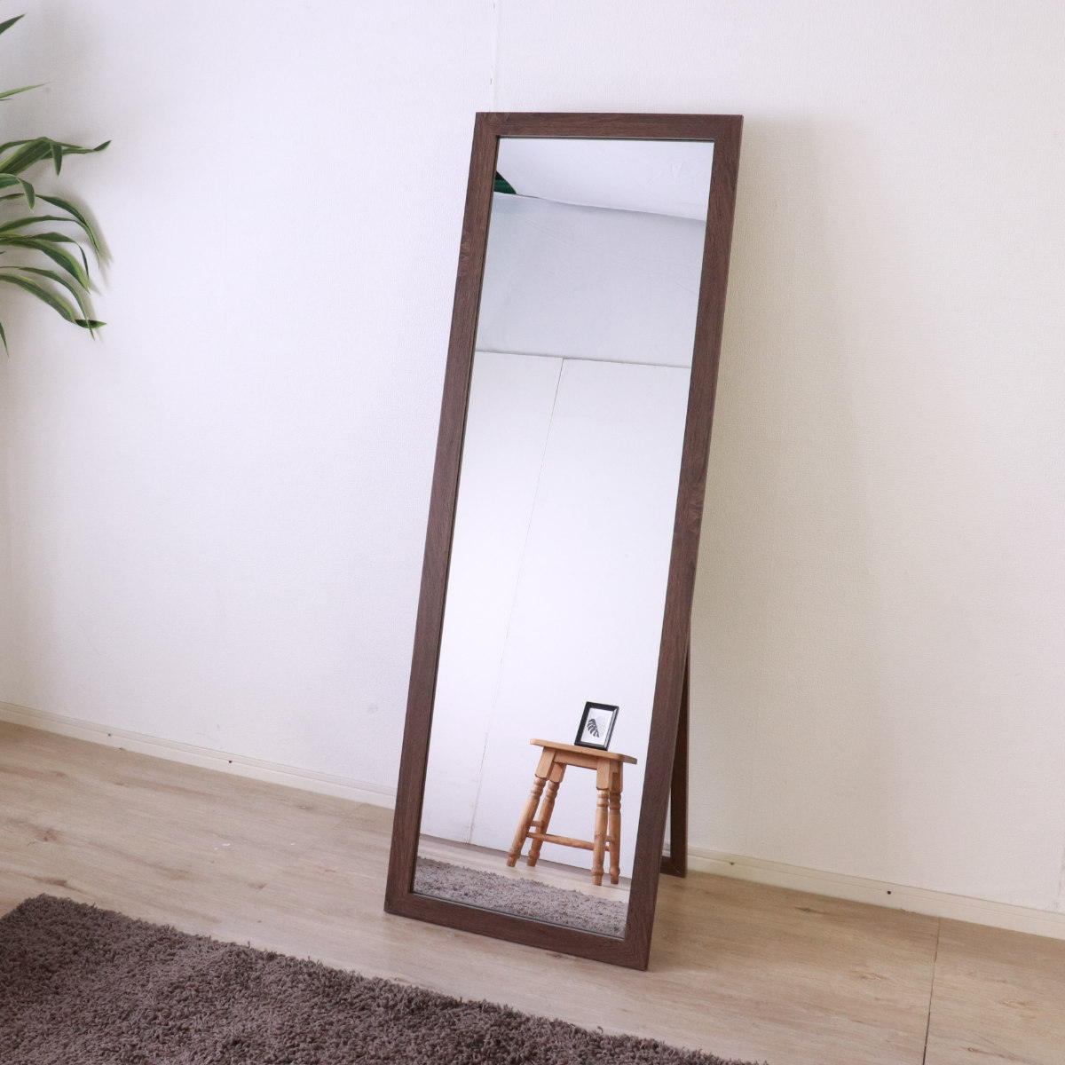 スタンドミラー 全身 木枠 50×150cm （ ミラー 鏡 おしゃれ インテリア
