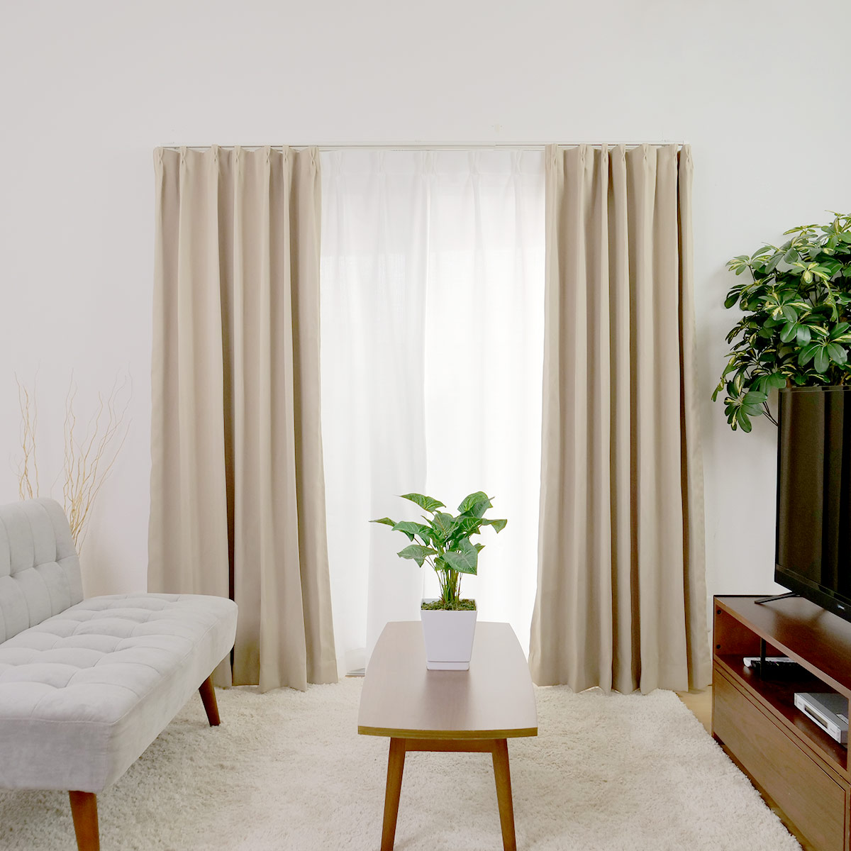 カーテン 2枚組 遮光 1級 ドレープカーテン ベルーイ 100×200cm 100
