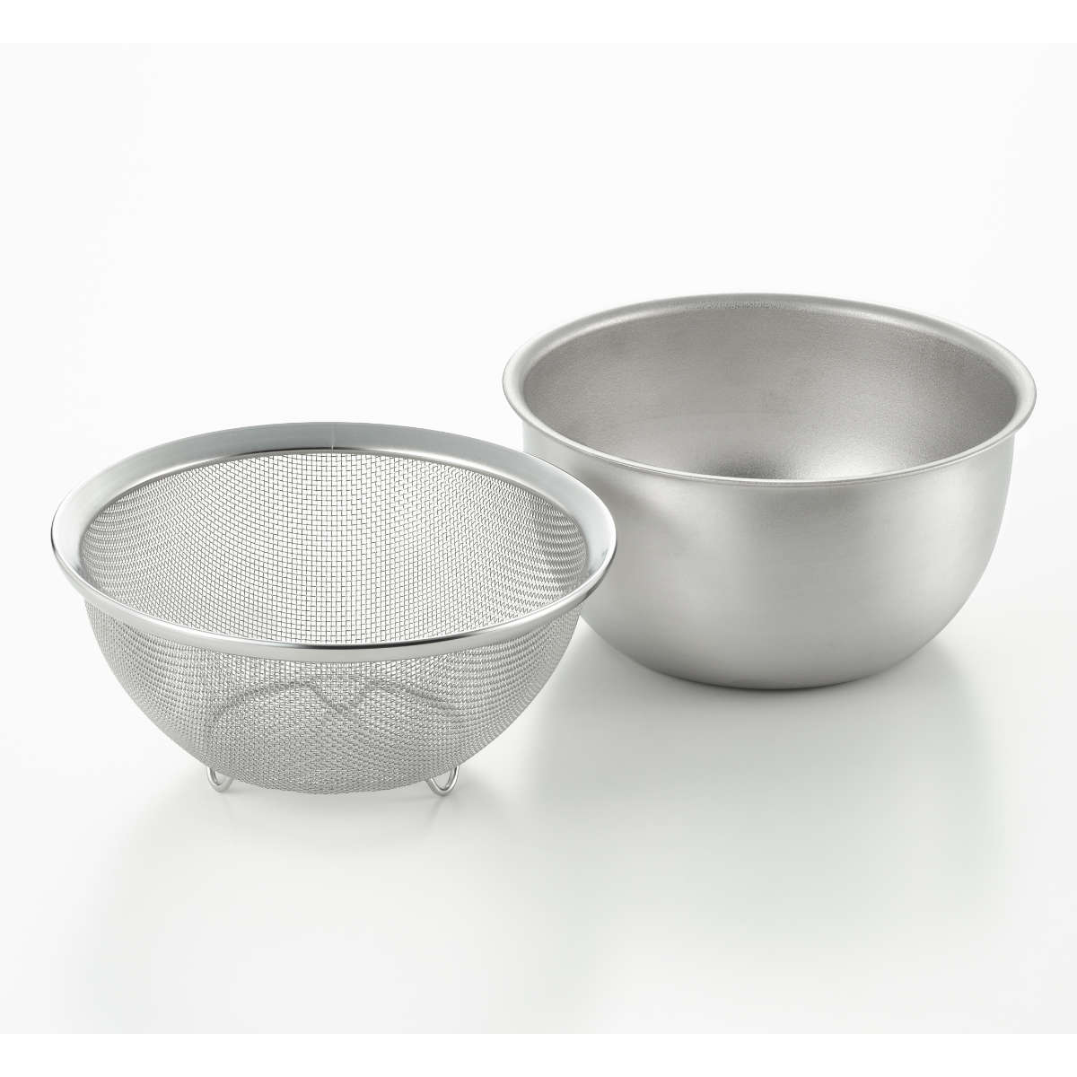 ザル＆ボウル 18cm 2点セット ステンレス製 郷技 日本製 （ 食洗機対応
