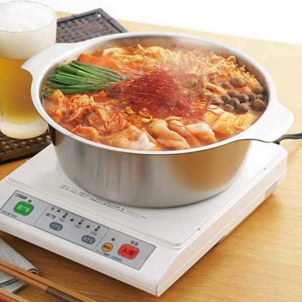 両手鍋 26cm IH対応 しゃぶしゃぶ鍋 贅 zei フタ付き ステンレス製