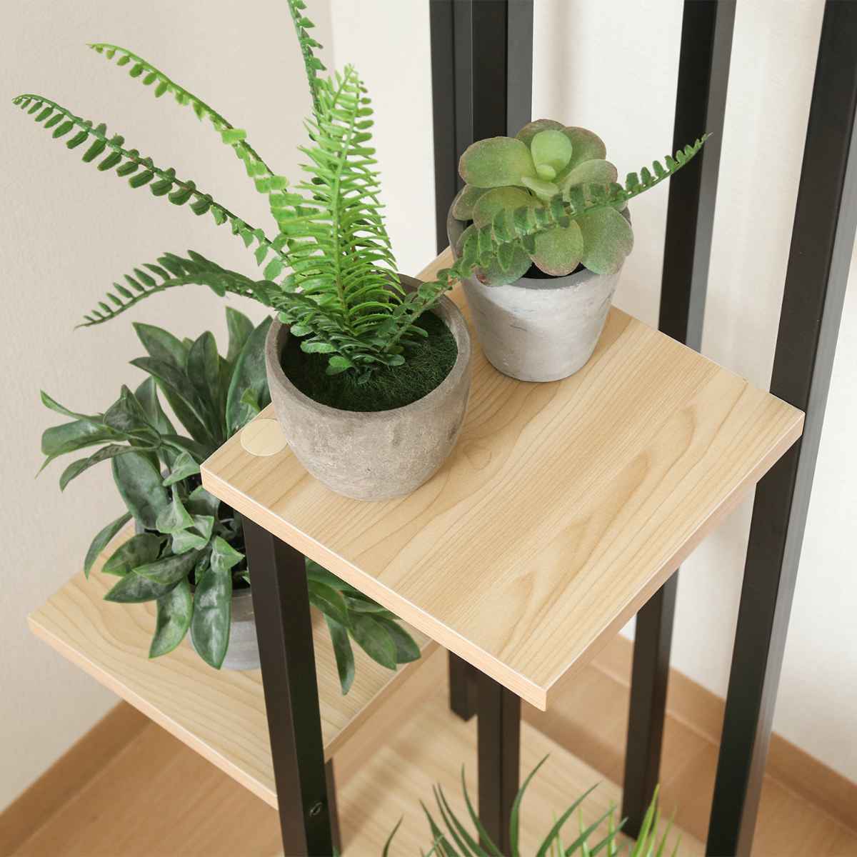 ディスプレイラック 幅40cm 5段 階段タイプ フラワースタンド