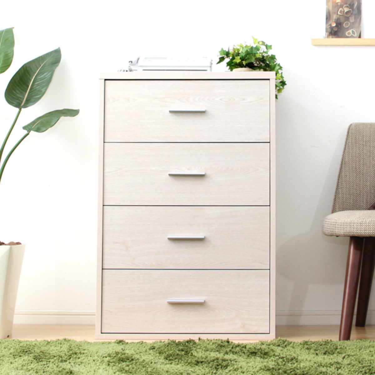 チェスト 幅59cm 4段 北欧風 組合せ家具 DEALS （ 収納チェスト