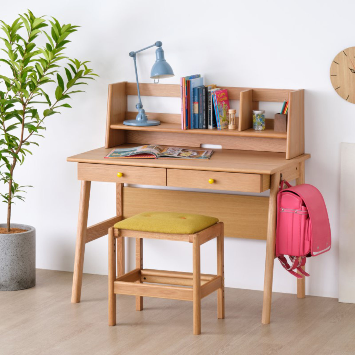 学習机 幅105cm シンプル 木製 RESCO （ 学習デスク デスク 勉強机