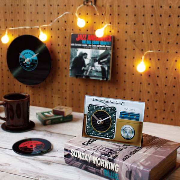 置き時計 アナログ レトロ ラジオ 時計 （ クロック 置時計 おしゃれ