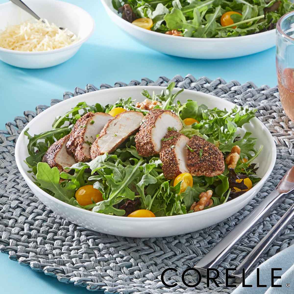 プレート 22cm コレール CORELLE 強化ガラス （ 食洗機対応 電子レンジ