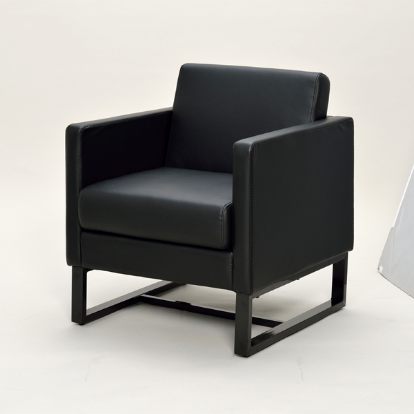 オフィスソファ 1人掛け スクエアソファー 合皮 幅62cm （ 法人限定