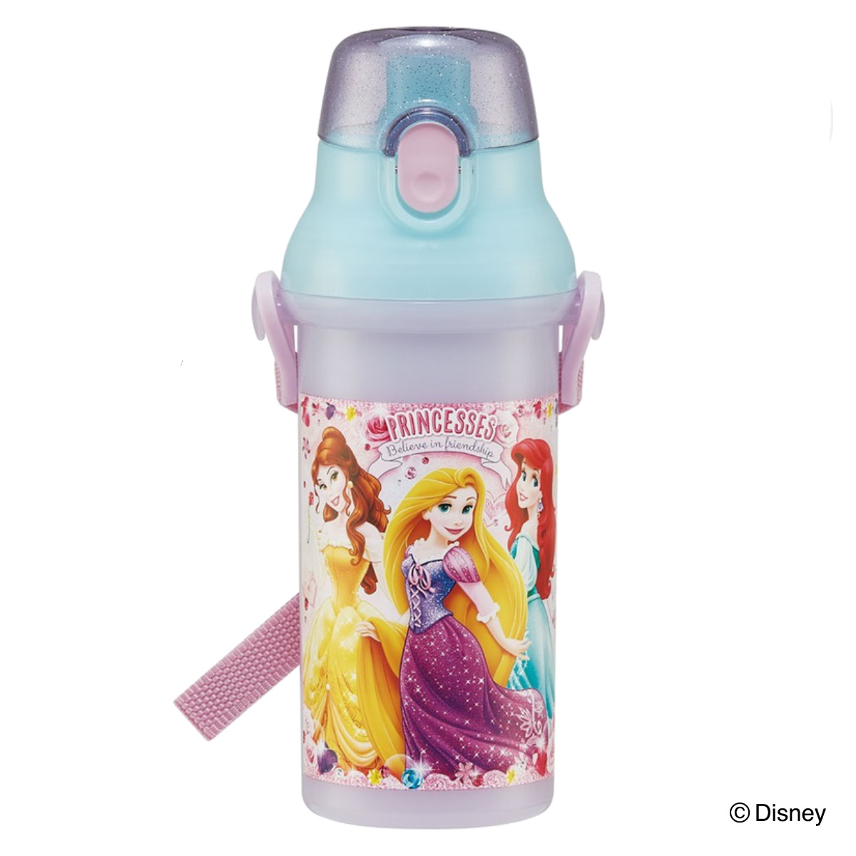 水筒 480ml 抗菌直飲プラボトル プリンセス24 （ ディズニープリンセス