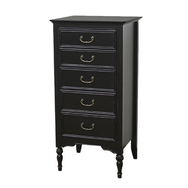 チェスト 5段 アンティーク調 ノワール 幅45cm （ たんす タンス