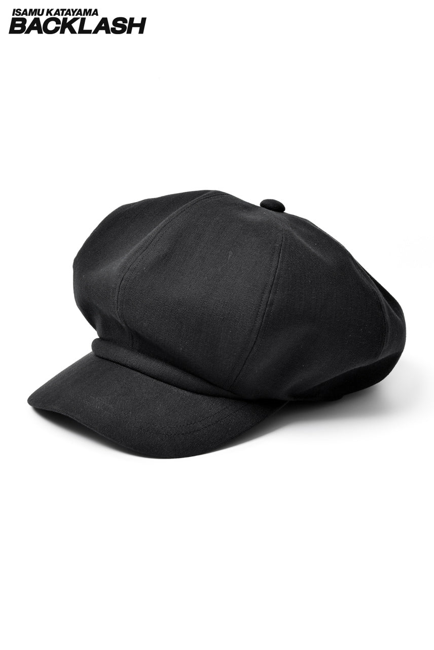 ISAMU KATAYAMA BACKLASH HERRINGBONE CASQUETTE (BLACK)の商品ページ
