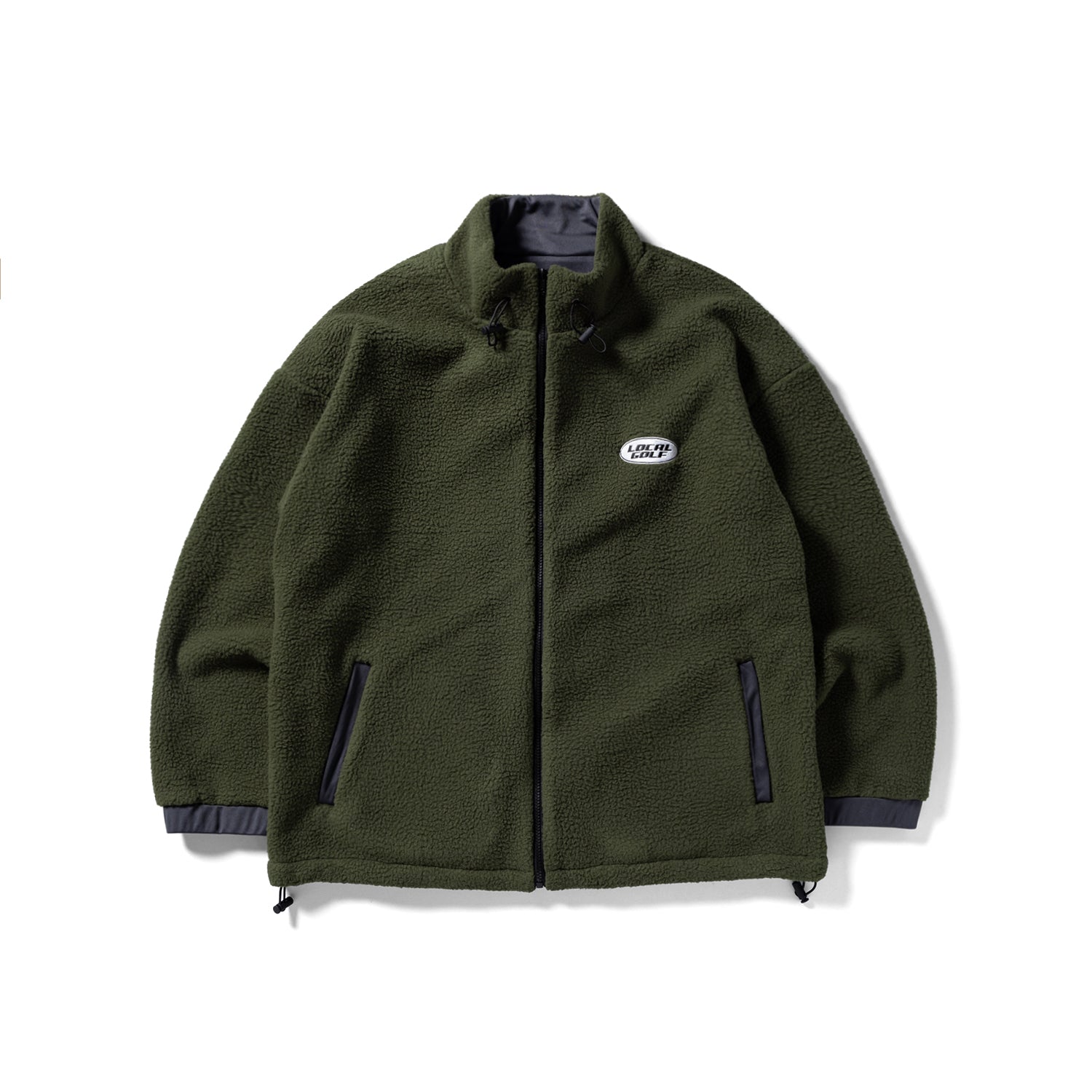 Garage Logo Fleece JKT | Khaki – Local GOLF