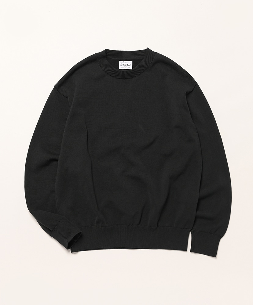Rigid Sea Island Cotton Knit P/O(2(MEN) Black/ブラック): Yonetomi