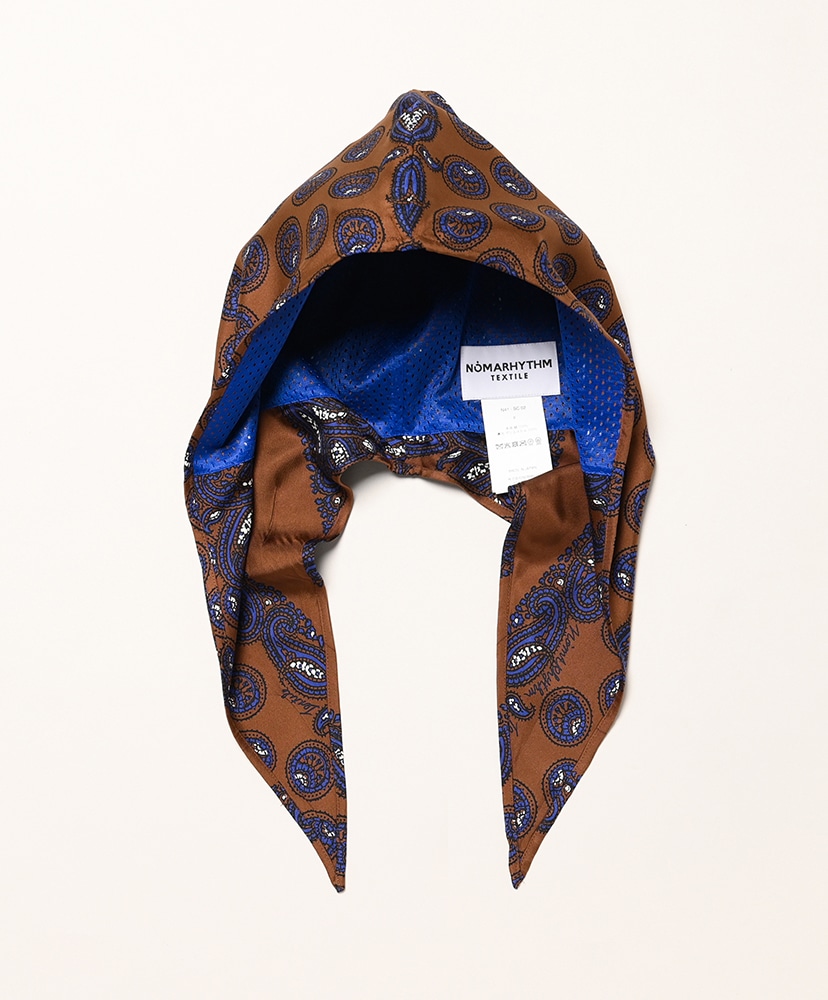 Paisley Silk Hoody Scarf(ONE Beige/ベージュ): NOMARHYTHM TEXTILE