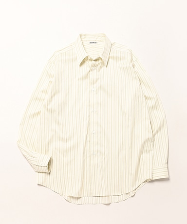 Cotton Silk Stripe Shirt(3(MEN) Ivory Stripe/アイボリーストライプ