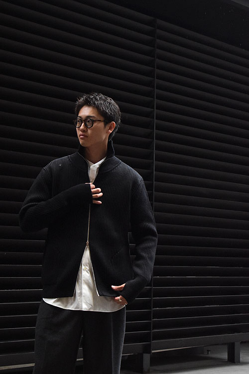 ANDERSEN ANDERSEN 24AW-Navy Full Zip Pockets [BLACK]