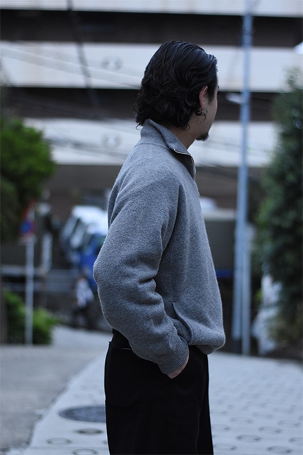 BATONER/バトナー】 Men Backloop Camel Half Zip