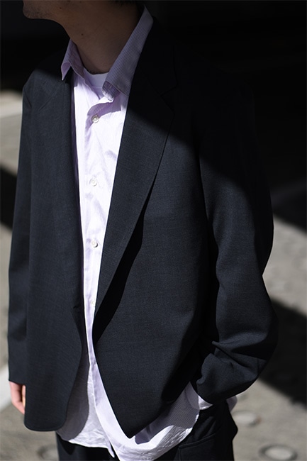 blurhrms/ブラームス】Washed Wool Voile Cardigan Jacket