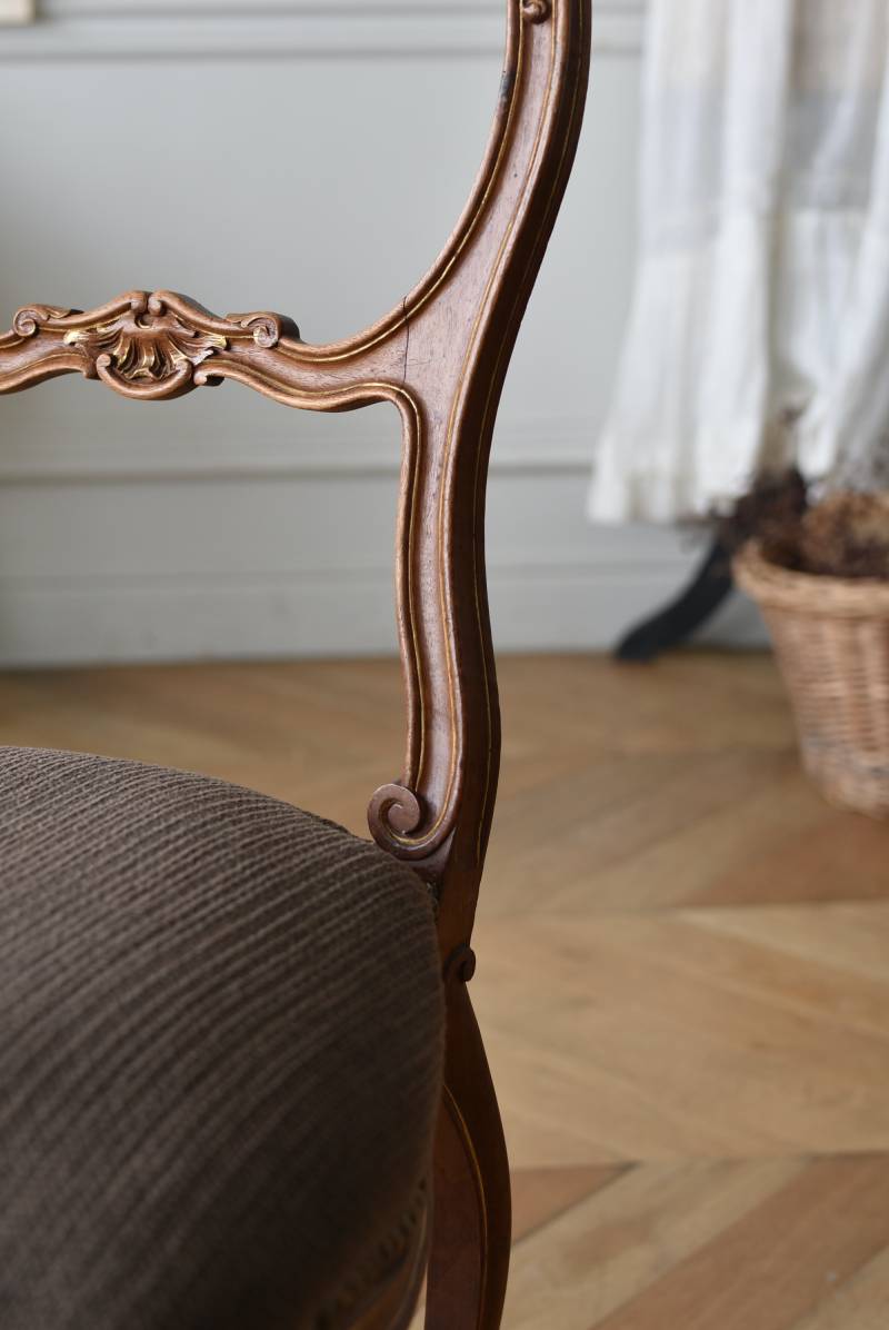 フランスアンティーク家具 バルーンバックチェア.12 フレンチインテリア