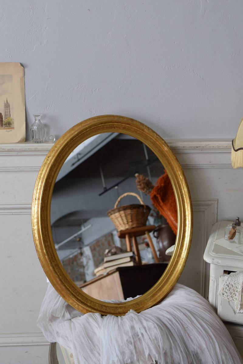 オーバルミラー.12 アンティークミラー 鏡 デコレーション イギリス