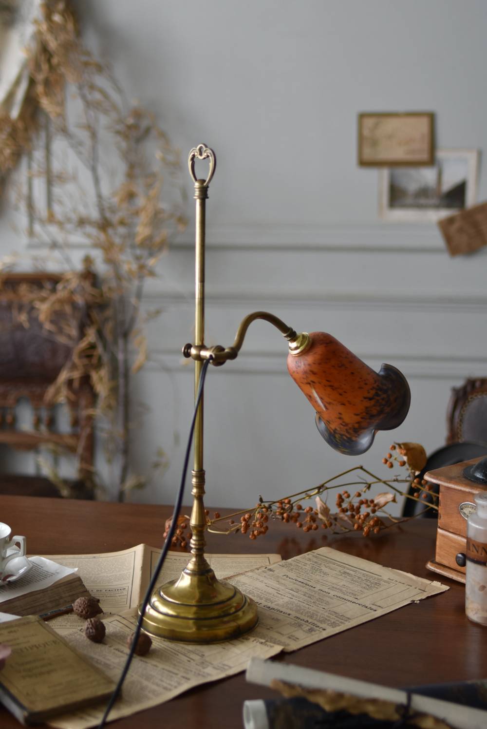 フランスアンティーク照明 デスクランプ.7 卓上照明