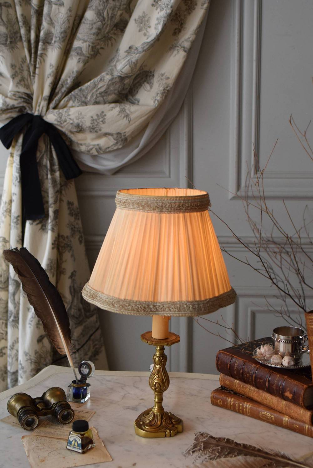 テーブルランプ.G22 フランス アンティーク照明 卓上ランプ