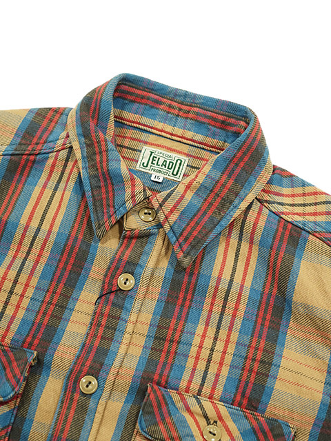 JELADO（ジェラード） 】 ヘビーチェックネルシャツ [ ショート丈