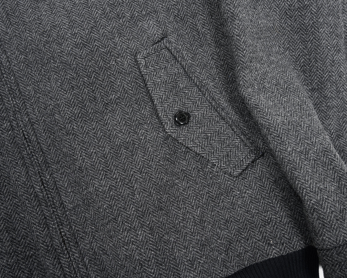 Harrington Jacket, Grey Herringbone Tweed／Workers - マメチコ