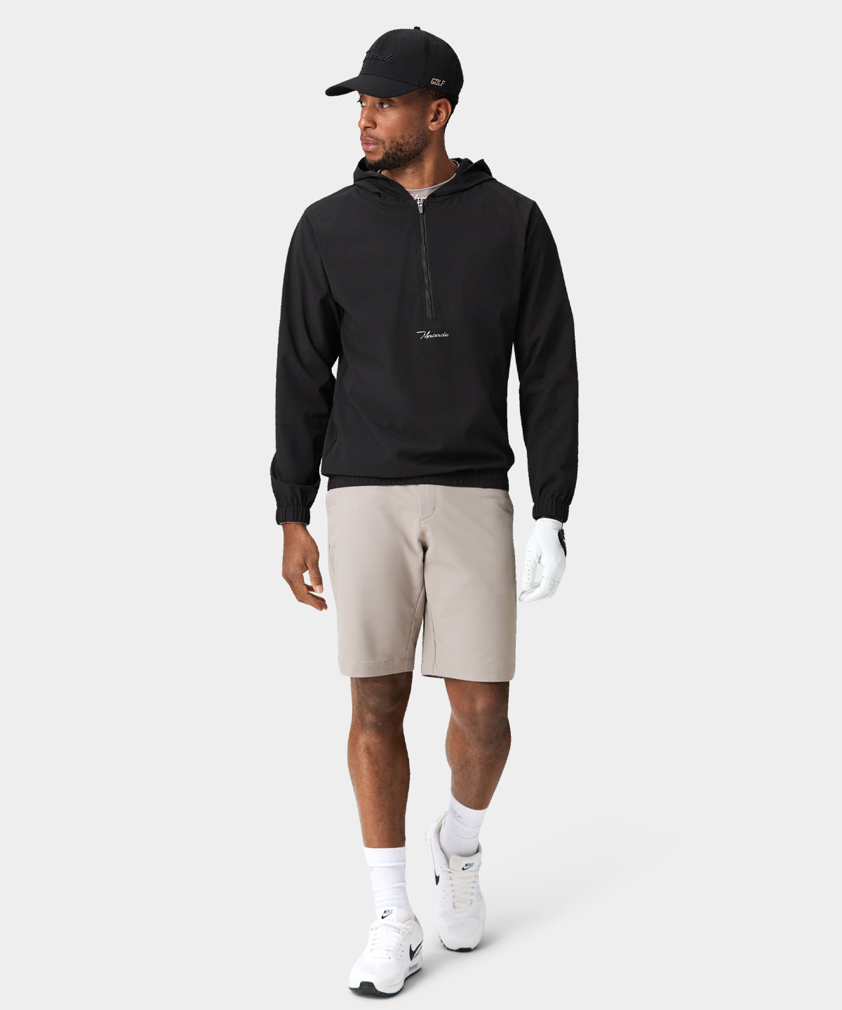 Men's Juniper Black Wind Hoodie - Macade Golf