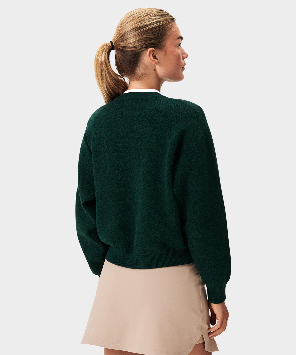 Women's Green Script Oversized Knit Sweater - Macade Golf