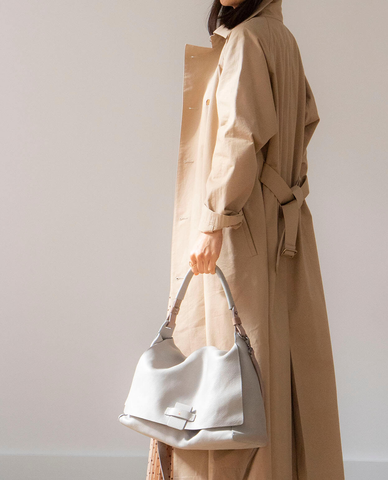 EGGKA コーヒー トレンチコート S/M/L トレンチコート｜M53