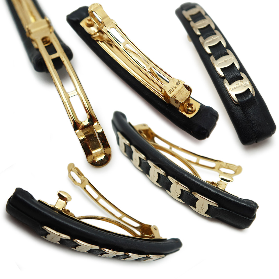 フェラガモ ヴァラリボン バレッタ 2コセット コットン×レーヨン