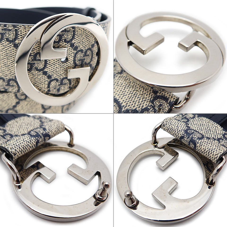 GUCCI グッチ インターロッキングGバックルベルト 703147 GGスプリーム