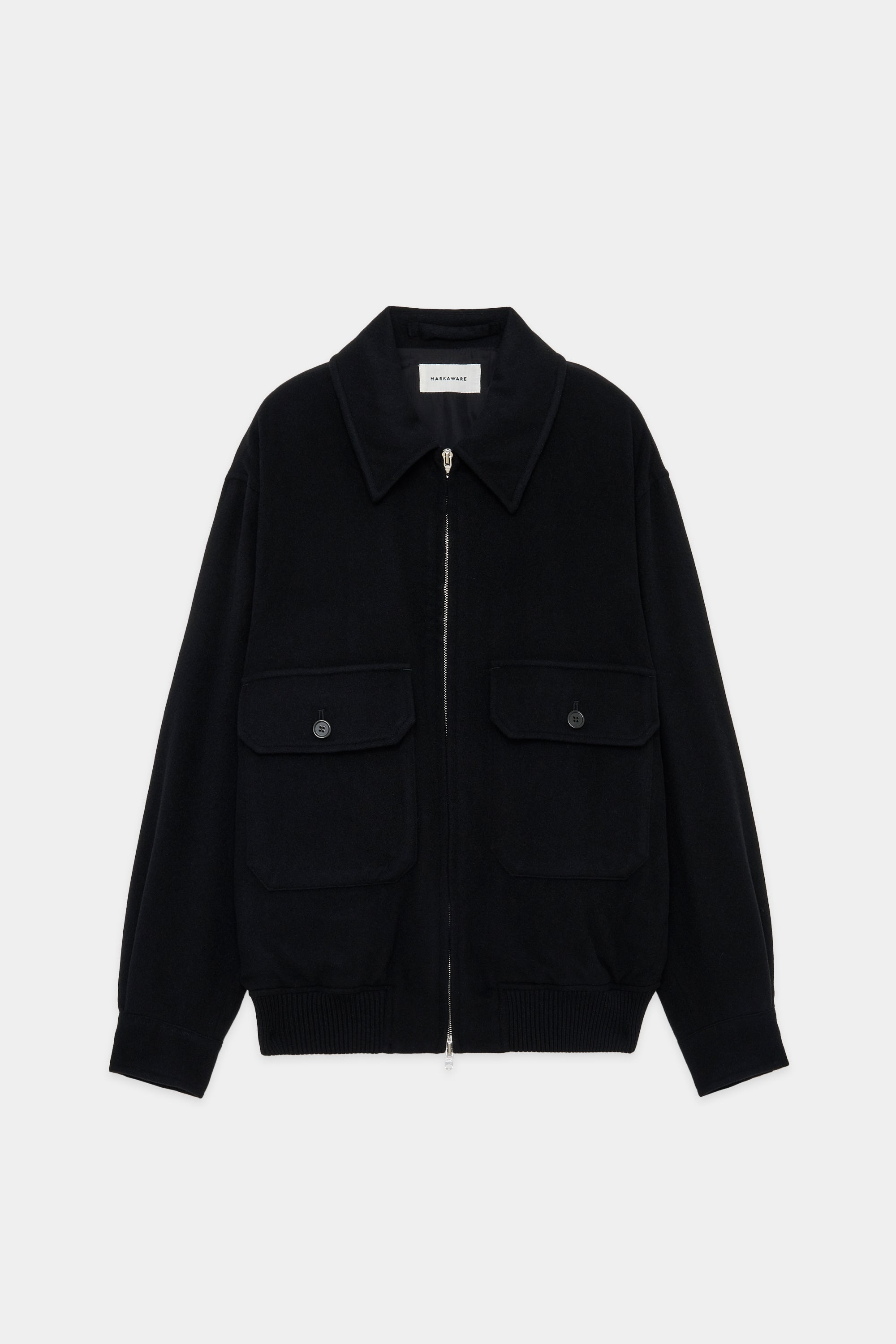 カシミヤフランネル / カシミヤワークジャケット, Black – MARKAWARE