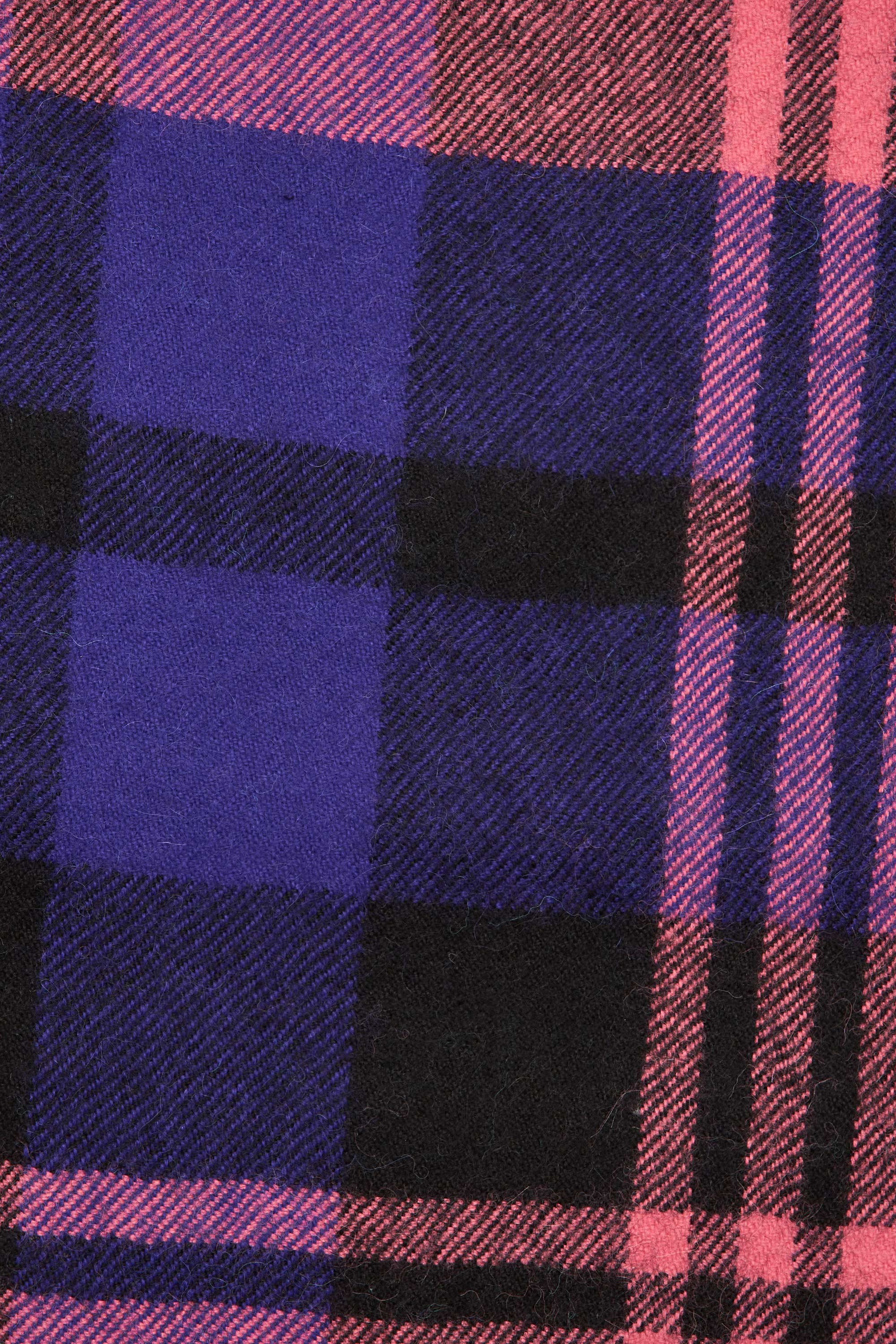 ナチュラルブラック/ベビーアルパカ / アルパカストール, Pink Plaid