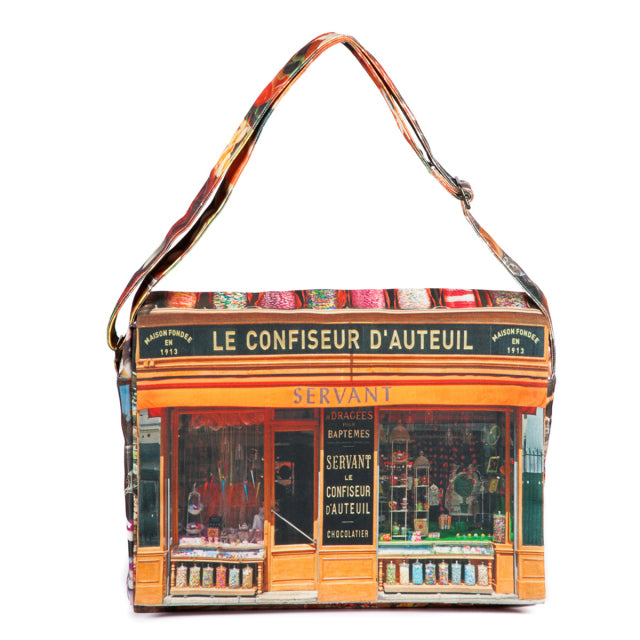 パリ柄】ショルダーバッグ 長方形・小（コンフィスウ013