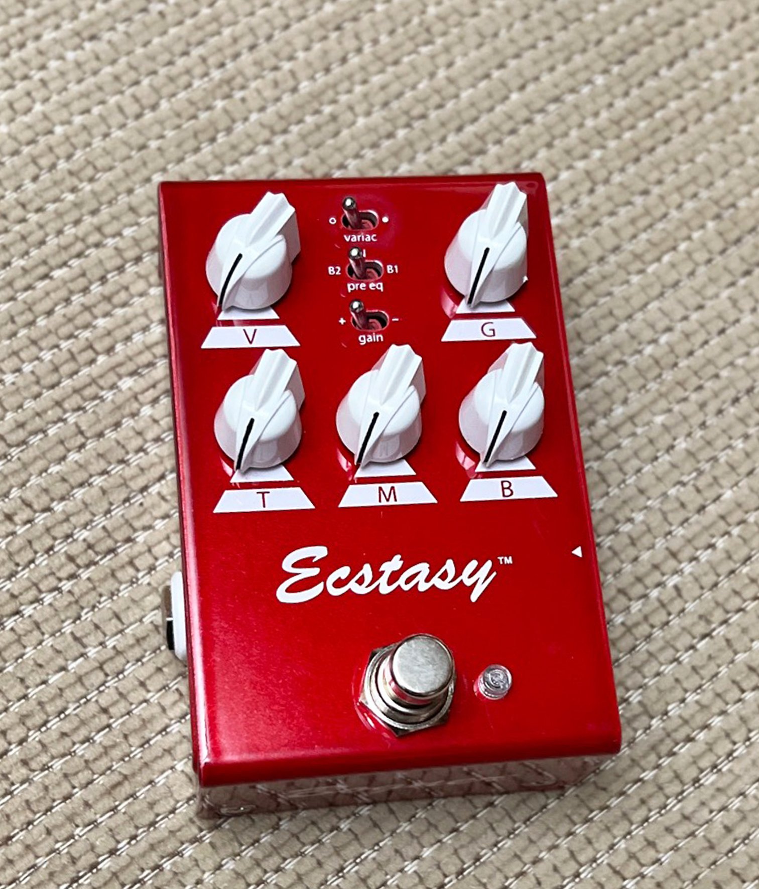 USED Bogner Ecstasy Red Mini Overdrive Pedal w/ Original Box