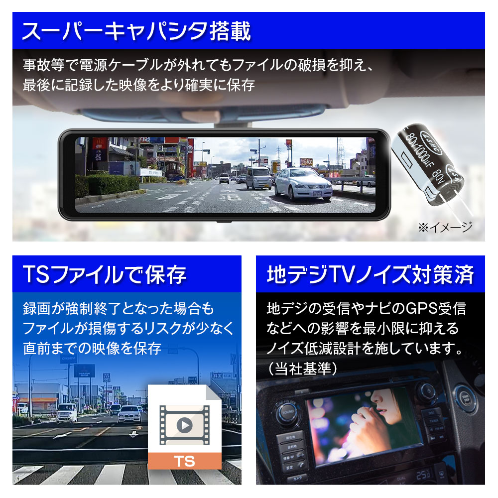 10.88インチデジタルルームミラー MDR-C013A | マックスウィン | MAXWIN