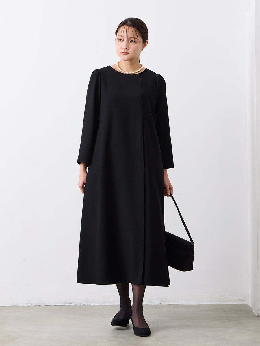 喪服・礼服】【ウォッシャブル】アシンメトリータックテントライン