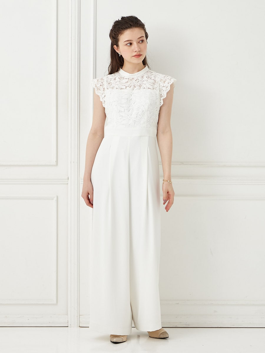 ラッフルスリーブオールインワン｜パーティードレスの通販AIMER（エメ