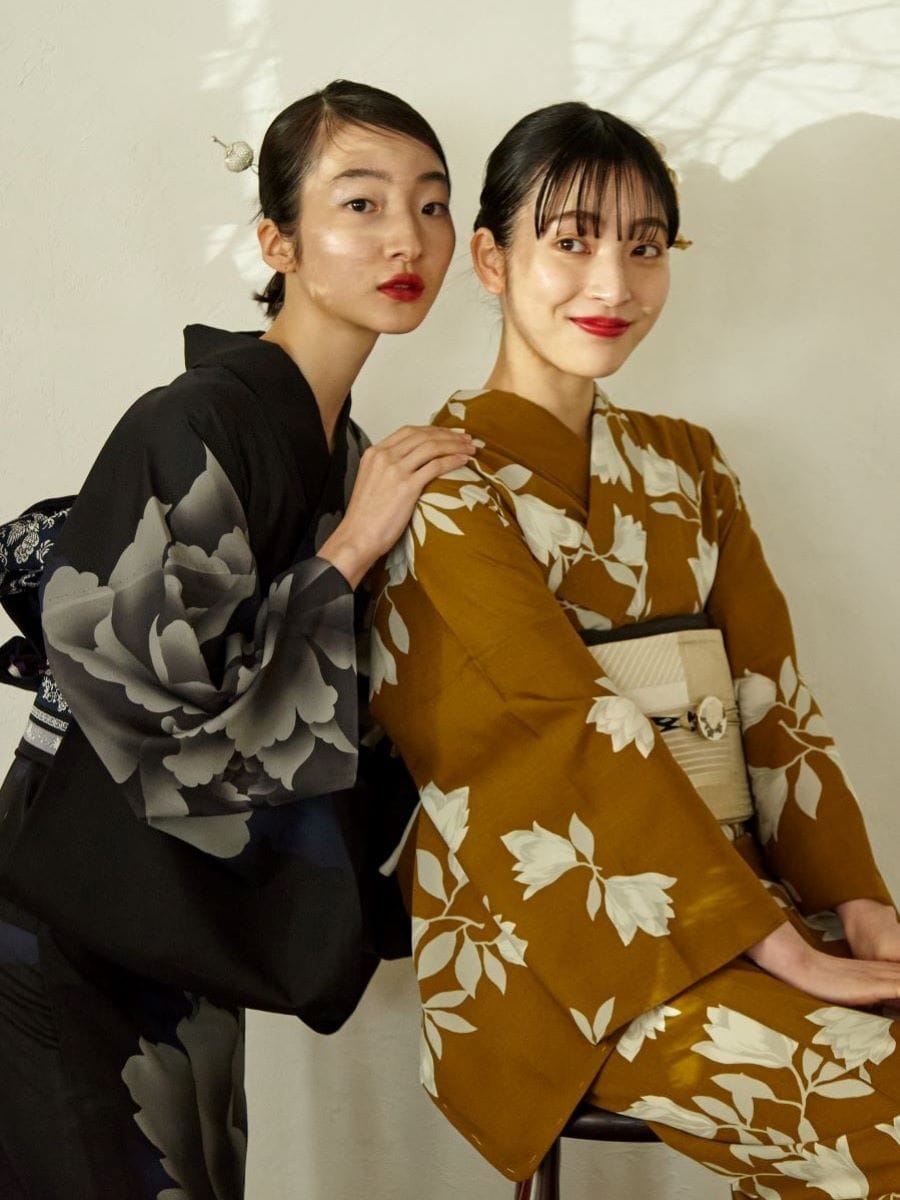 残りわずか】浴衣単品「 キャロル 」(FREE ブラック): ふりふ ｜ミマツ