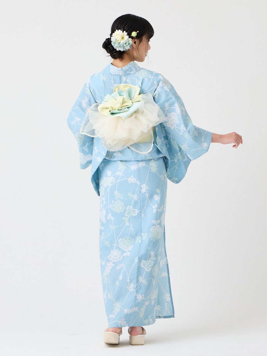 浴衣単品 「 relume 更紗 」(FREE サックス): ふりふ ｜ミマツグループ